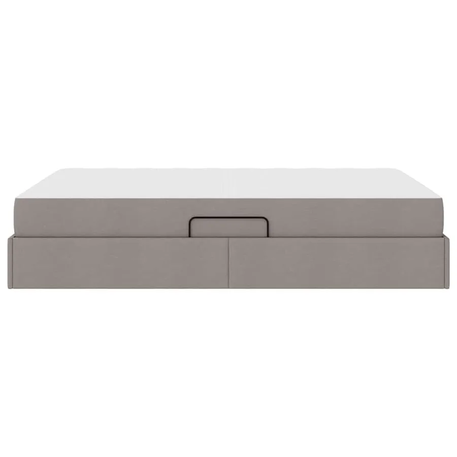 Lit avec rangement et matelas Taupe 140 x 200 cm Polyester - 9