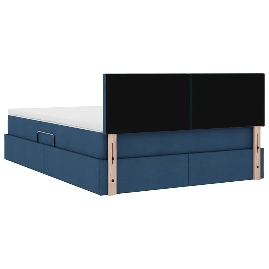 Lit avec rangement et matelas avec matelas Bleu 140 x 200 cm - 11