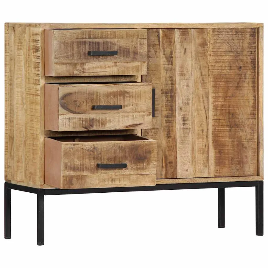Buffet 88x30x71 cm Bois de manguier massif - 5