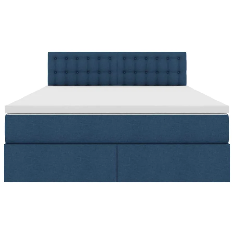 Lit avec rangement et matelas avec matelas Bleu 140 x 200 cm - 7