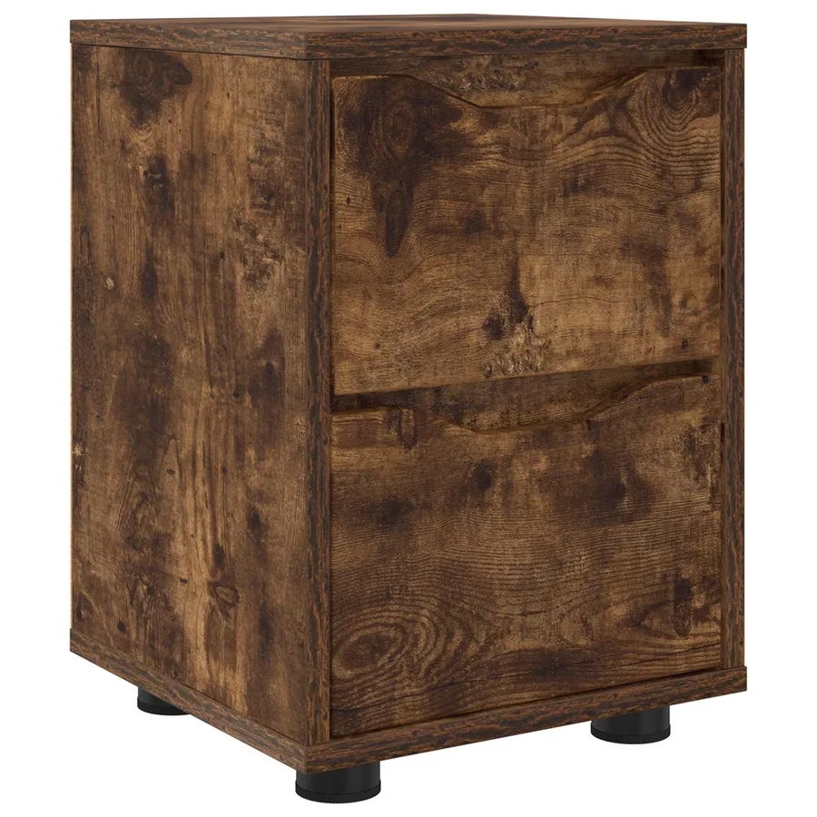 Table de chevet Chêne fumé 30,5 x 30 x 43 cm Bois d'ingénierie - 2