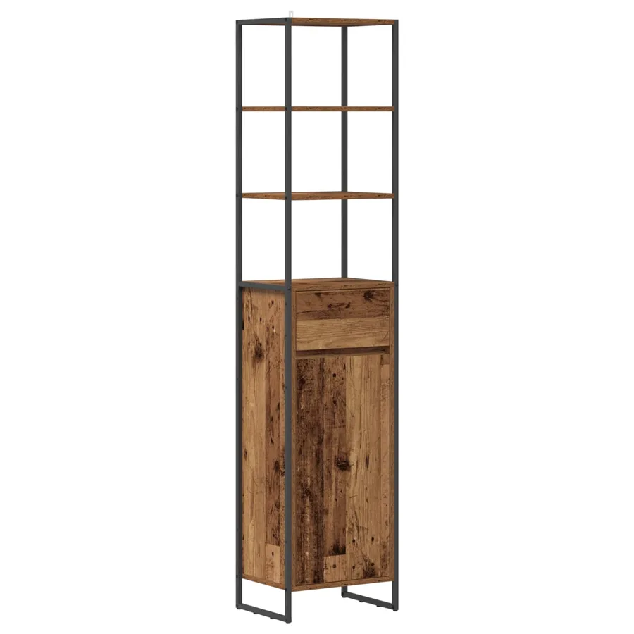 Cabinet de salle de bain Bois Ancien 40 x 30 x 180 cm - 2