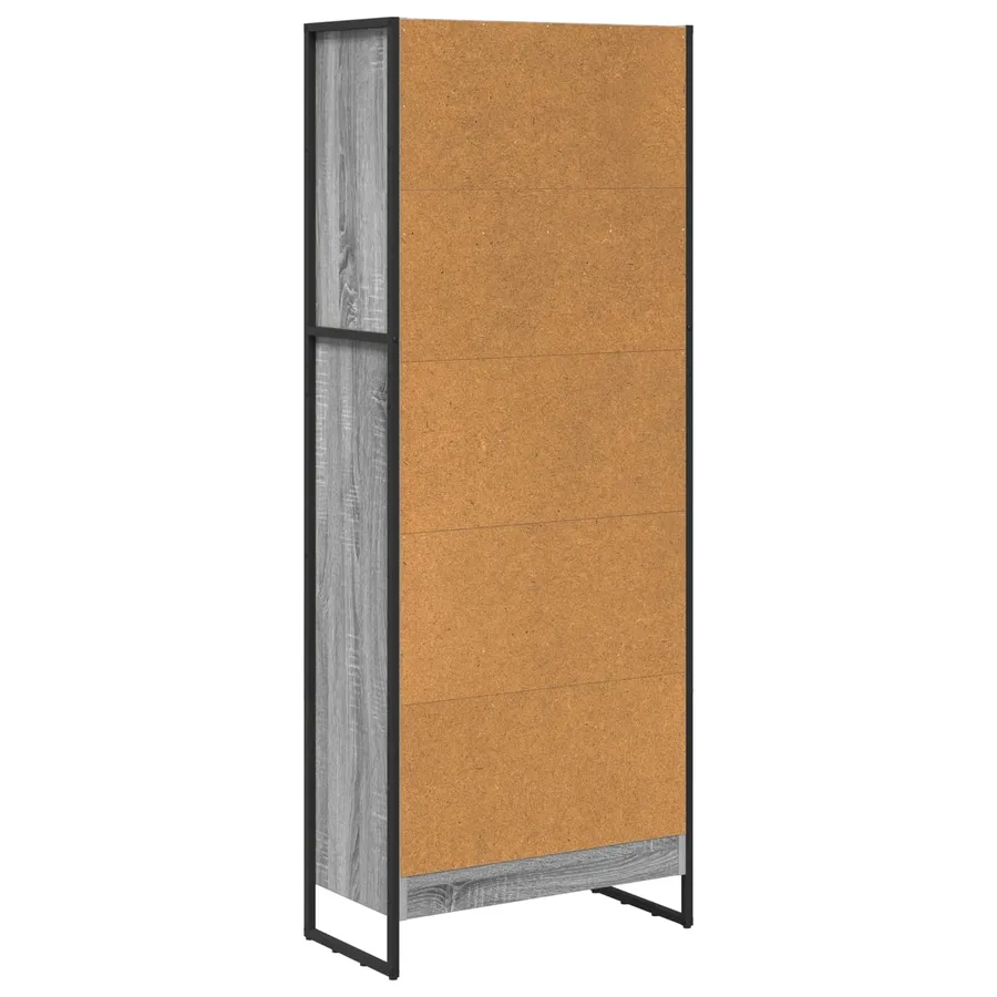 Bibliothèque Gris Sonoma 60 x 30 x 155 cm Bois d'ingénierie - 7