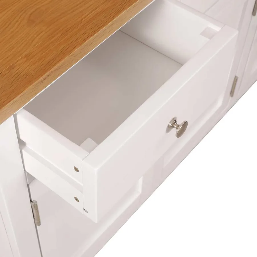 Buffet 110x33,5x70 cm Bois de chêne massif - 6