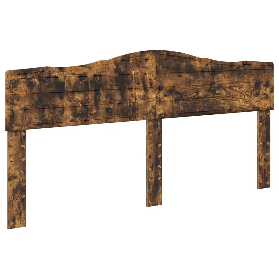 Cadre de lit Chêne fumé 180 x 200 cm Bois de pin massif - 6
