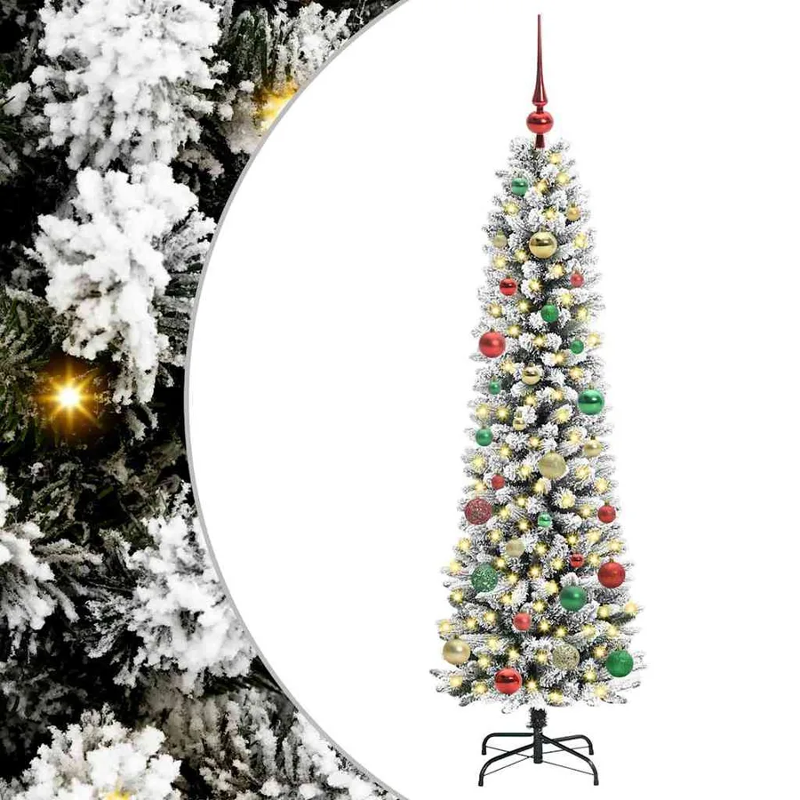 Sapin de Noël artificiel Blanc 150 cm PVC, métal et plastique - 2