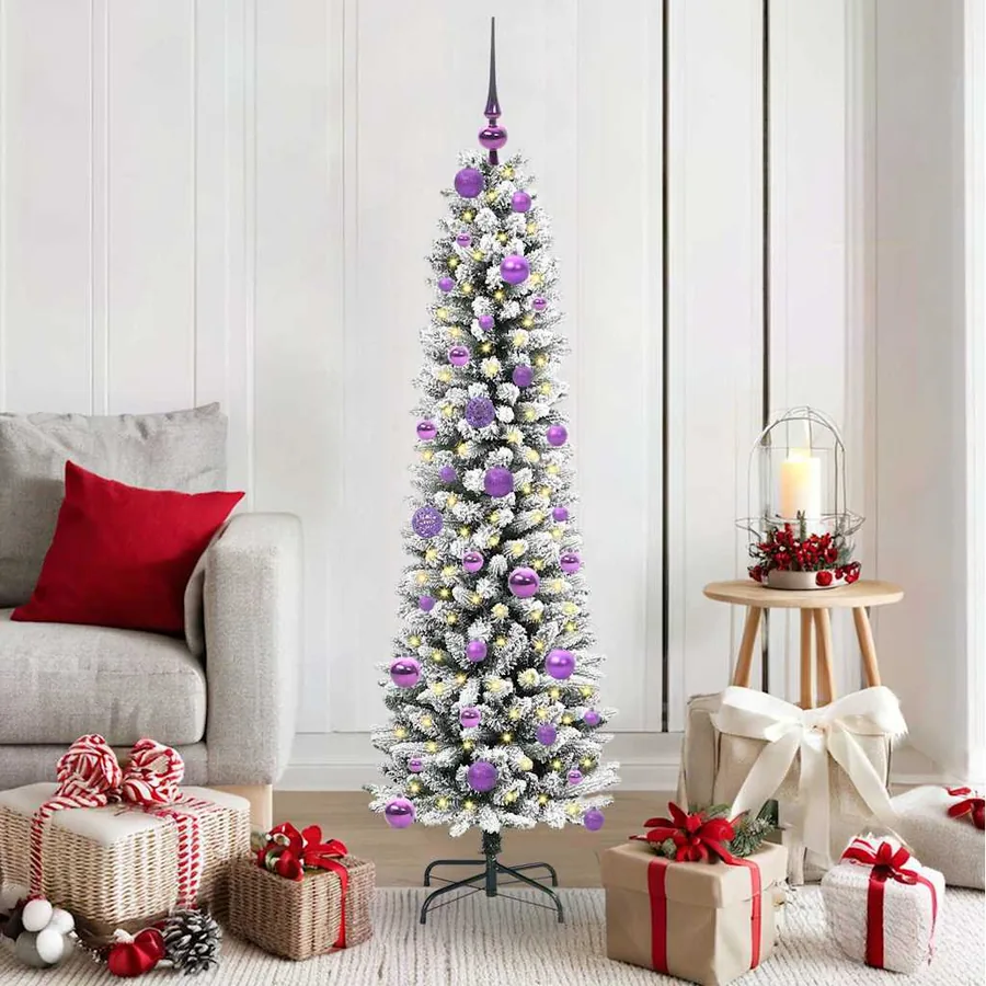 Sapin de Noël artificiel Blanc 150 cm PVC, métal et plastique