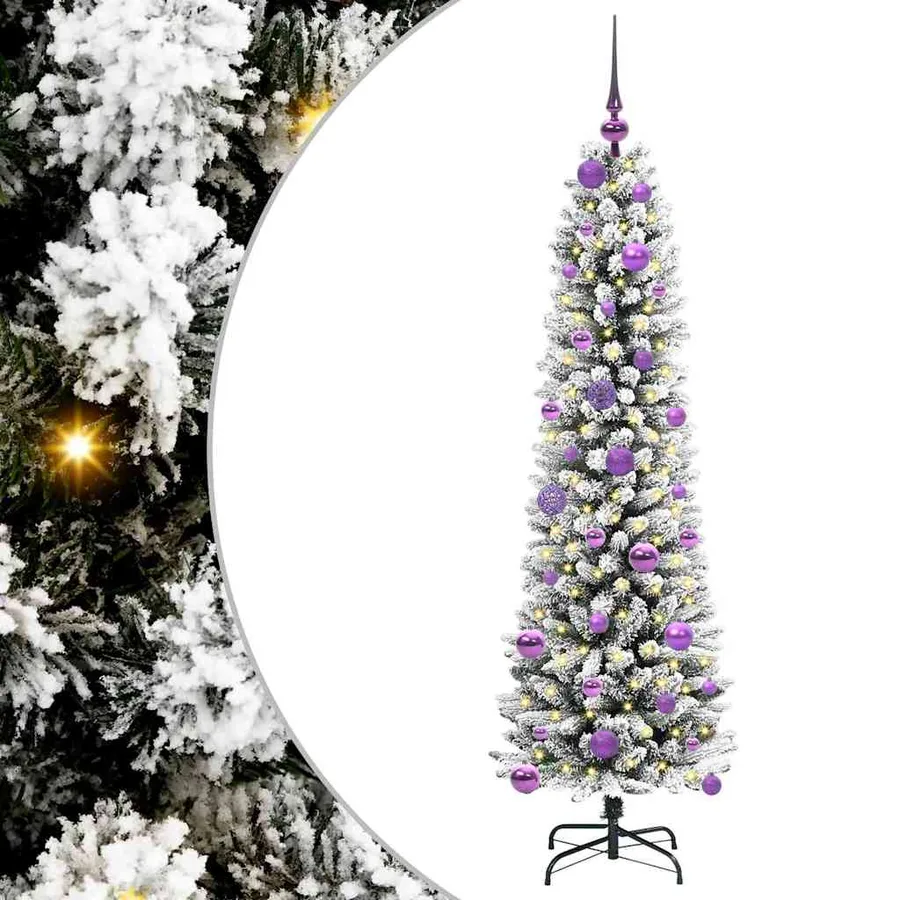 Sapin de Noël artificiel Blanc 150 cm PVC, métal et plastique - 2