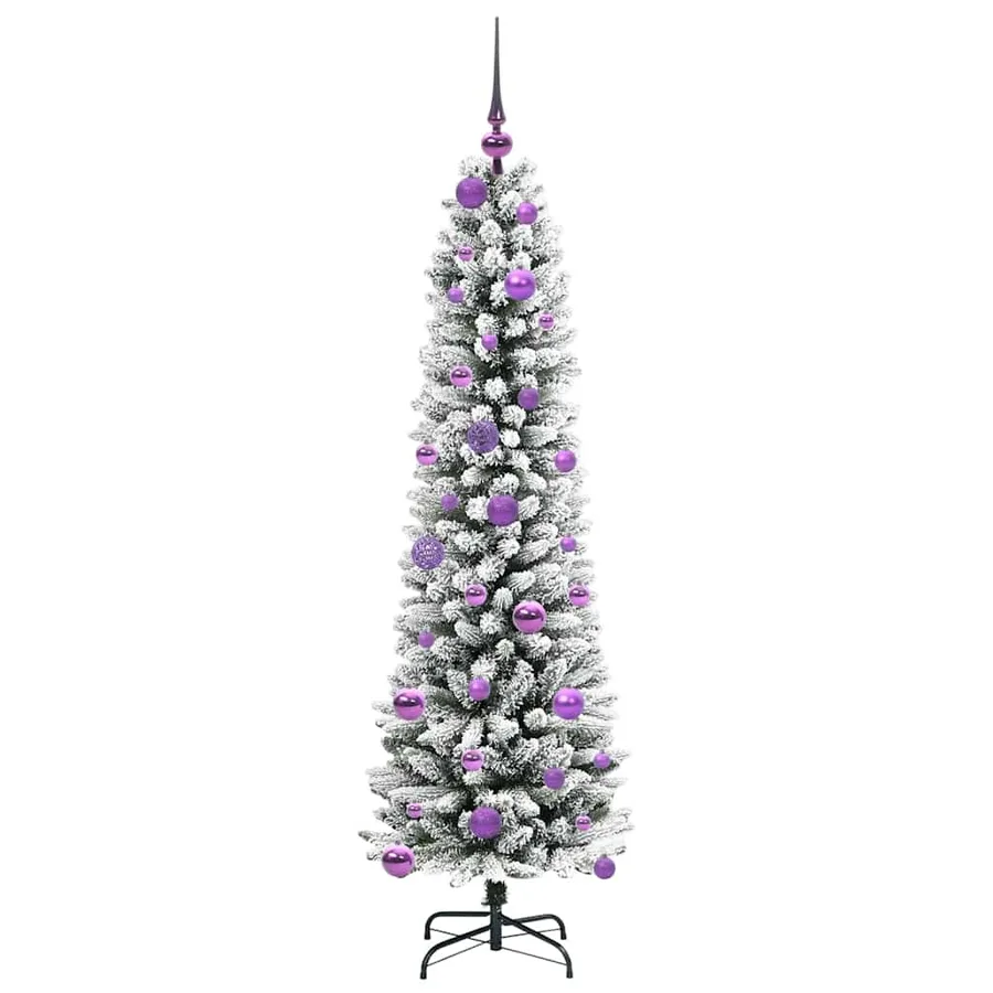 Sapin de Noël artificiel Blanc 150 cm PVC, métal et plastique - 4