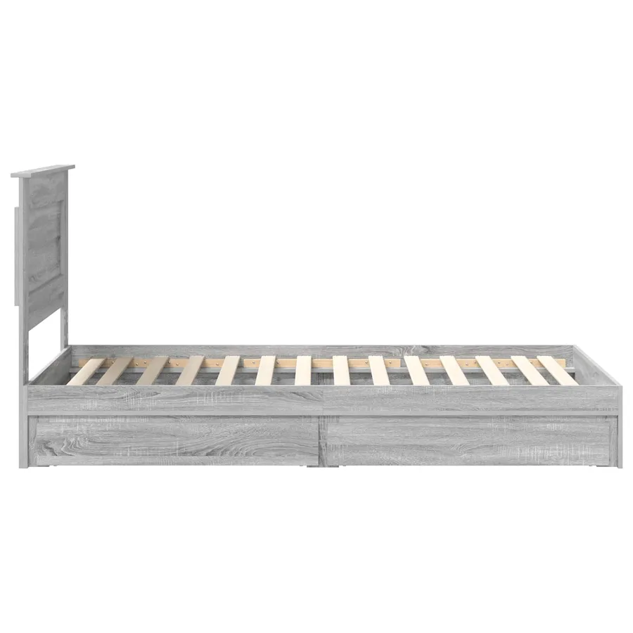 Lit de Rangement Gris Sonoma 75 x 190 cm Bois d'ingénierie - 9