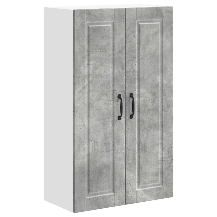 Meuble mural PORTO Gris béton 60 x 31 x 100 cm - 2