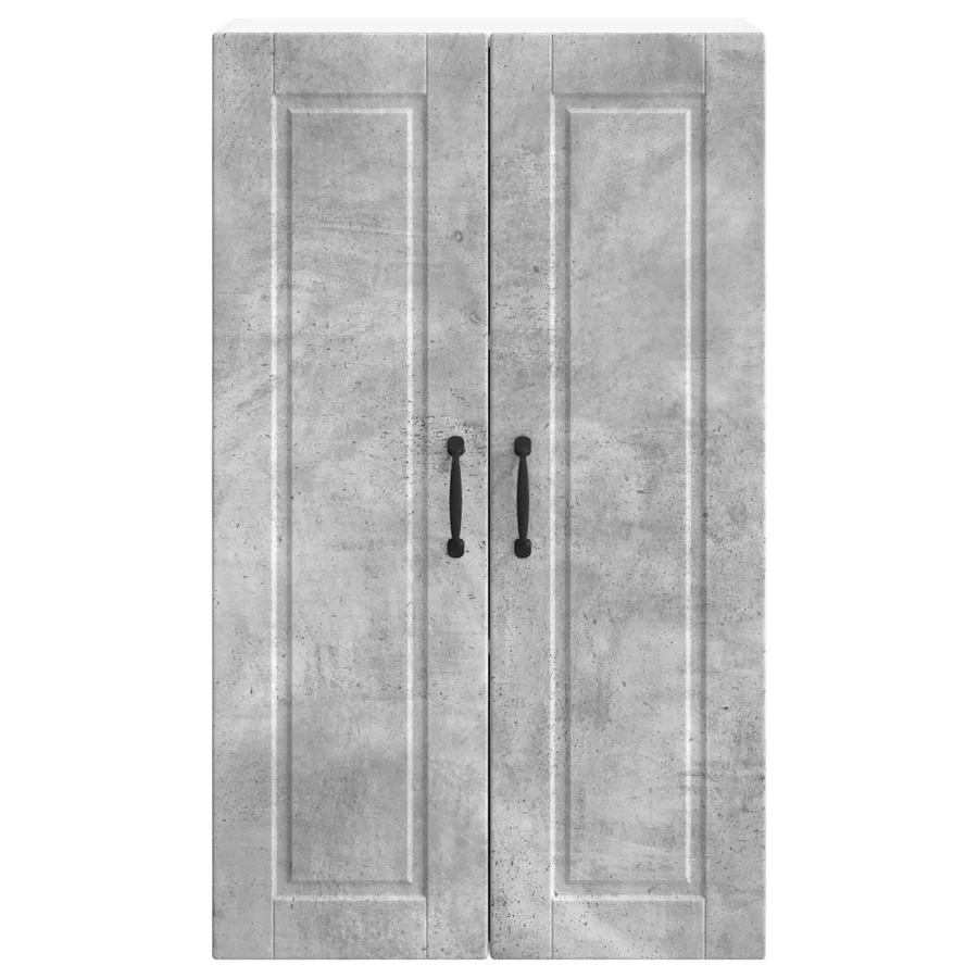 Meuble mural PORTO Gris béton 60 x 31 x 100 cm - 6
