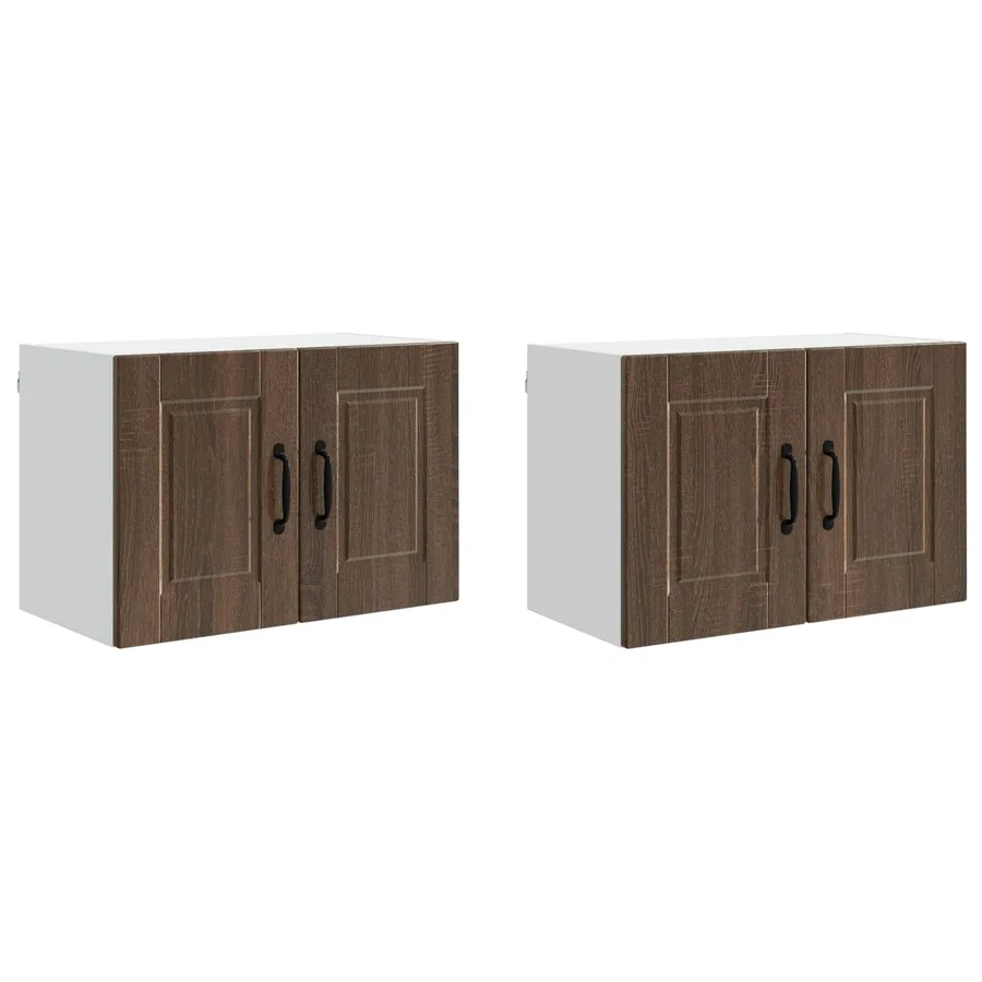 Meuble mural PORTO 2 pcs Chêne brun 60 x 31 x 40 cm - 2
