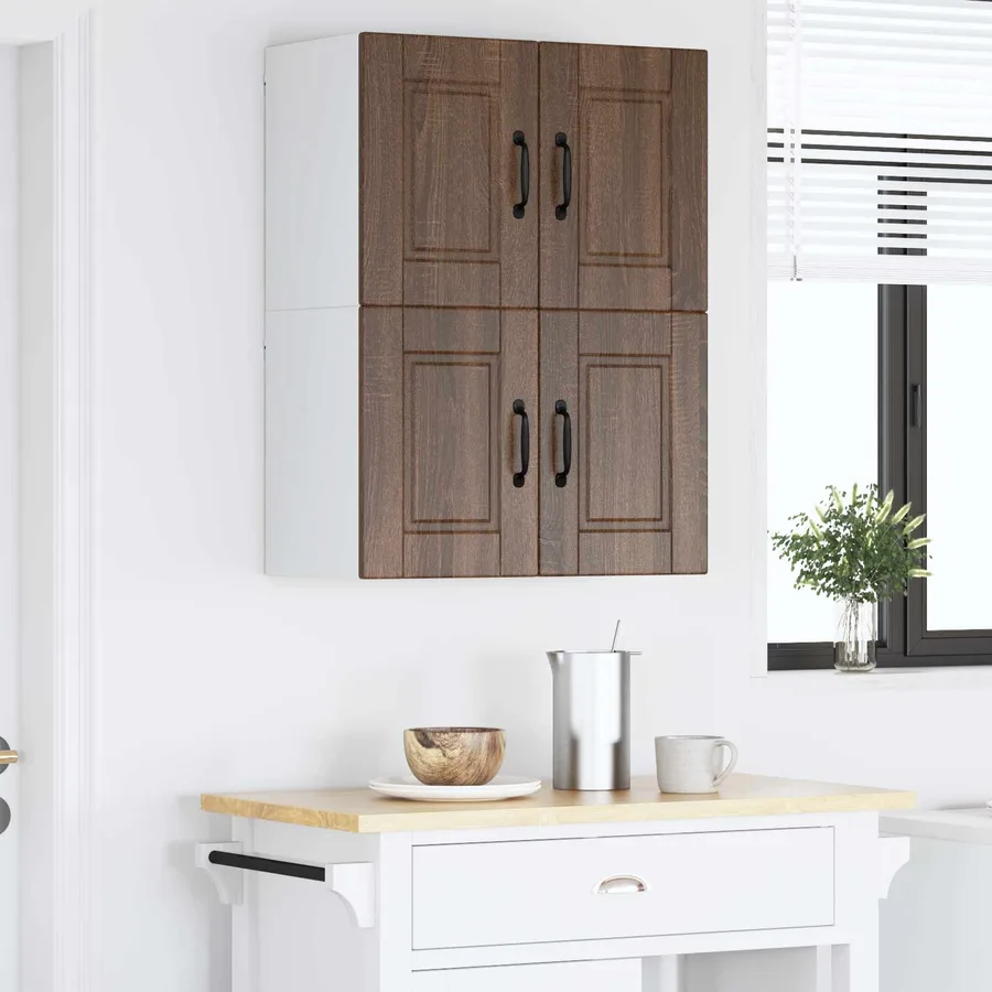 Meuble mural PORTO 2 pcs Chêne brun 60 x 31 x 40 cm - 4