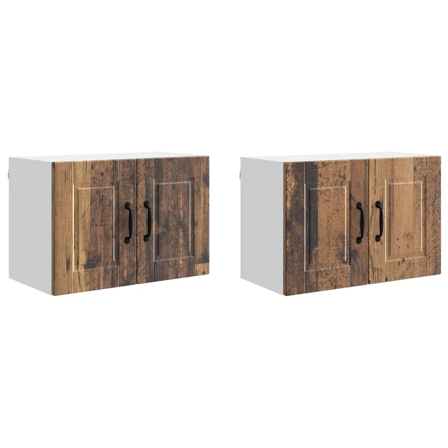 Meuble mural PORTO 2 pcs Bois ancien 60 x 31 x 40 cm - 2