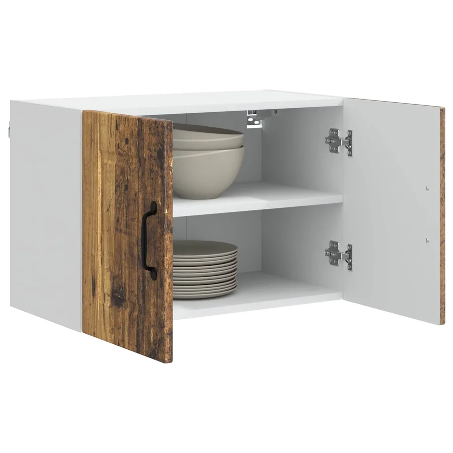 Meuble mural PORTO 2 pcs Bois ancien 60 x 31 x 40 cm - 3