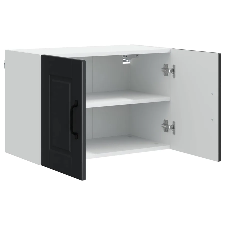 Meuble mural PORTO 2 pcs Noir 60 x 31 x 40 cm Bois d'ingénierie - 5