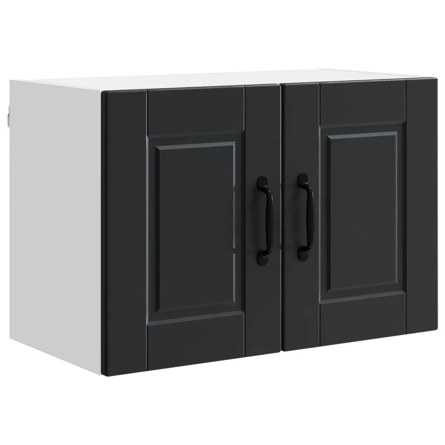 Meuble mural PORTO 2 pcs Noir 60 x 31 x 40 cm Bois d'ingénierie - 6