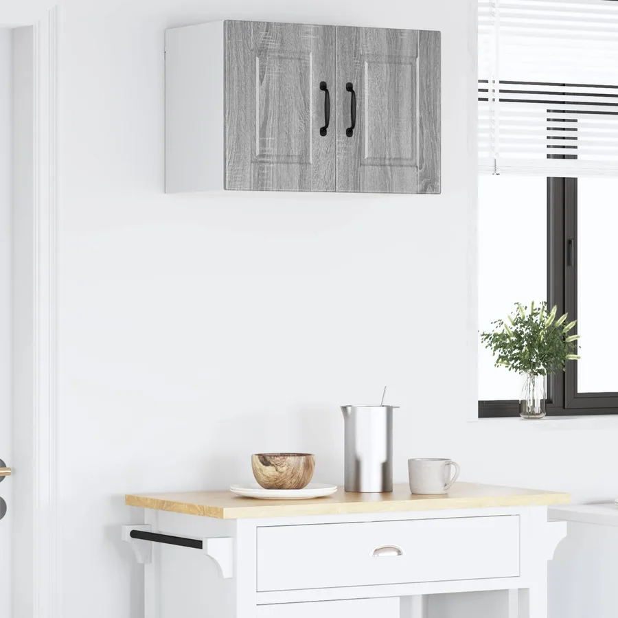 Meuble mural PORTO Gris Sonoma 60 x 31 x 40 cm - 4