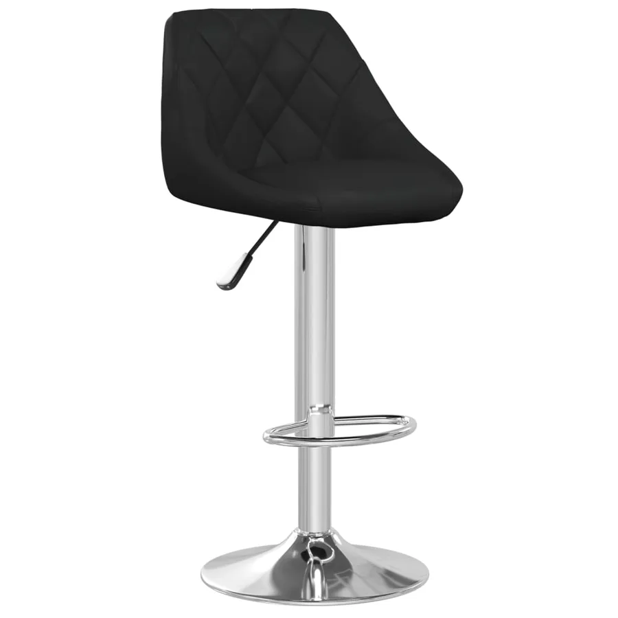 Tabourets de bar lot de 2 noir similicuir - 3