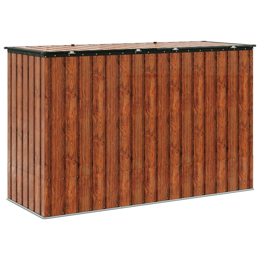 Boîte de Rangement de Jardin Marron 214 x 82 x 132 cm Acier - 9