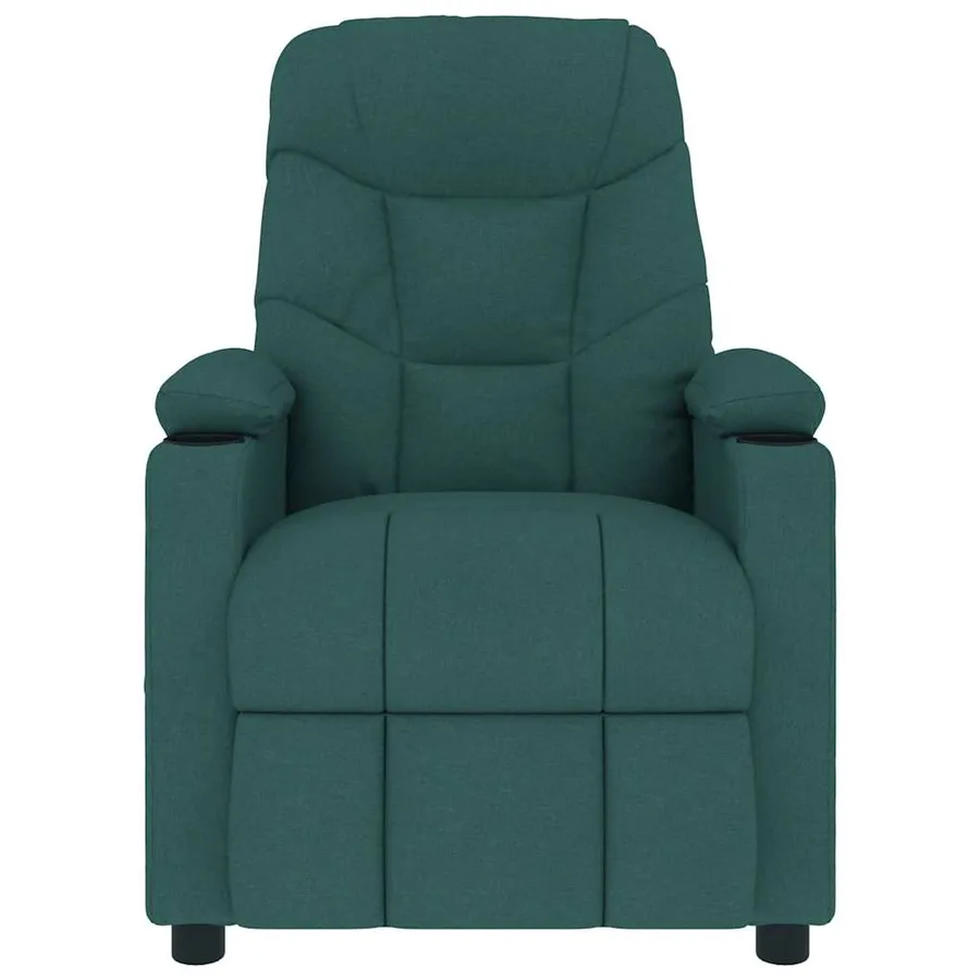 Fauteuil de massage Vert foncé Tissu - 3