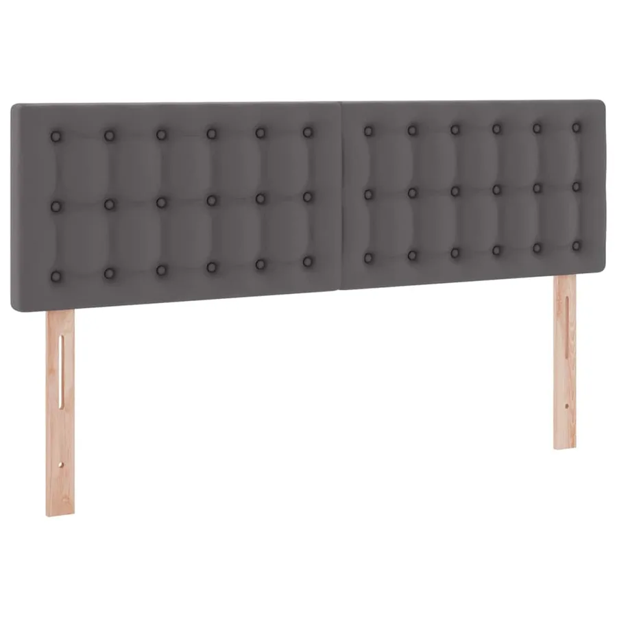 Lit avec rangement et matelas Gris 140 x 200 cm Simili cuir - 9