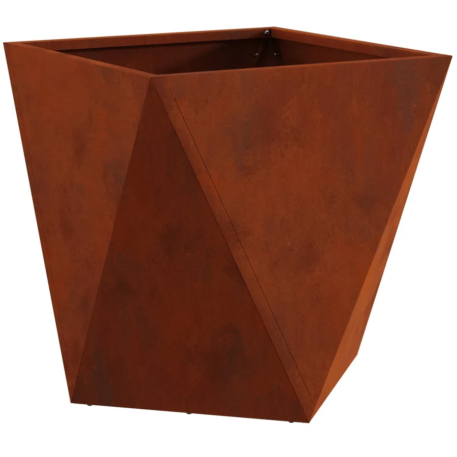Jardinière Rouillé 50 x 50 x 50 cm Acier patiné - 2