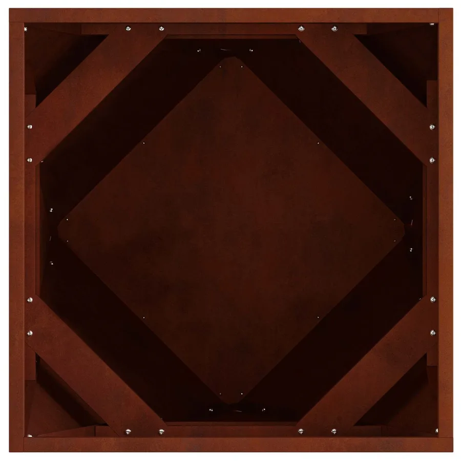 Jardinière Rouillé 50 x 50 x 50 cm Acier patiné - 7