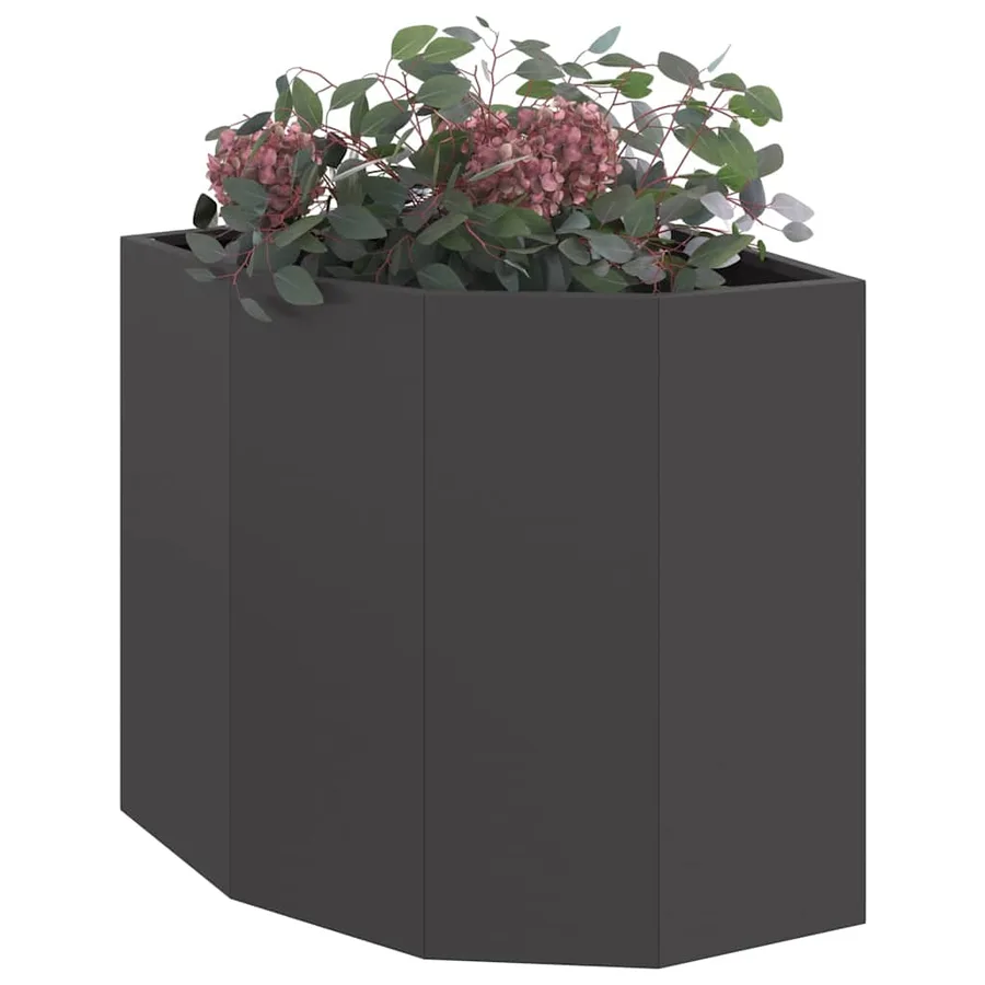 Jardinière d'Angle Noir 45 x 45 x 50 cm Acier - 3