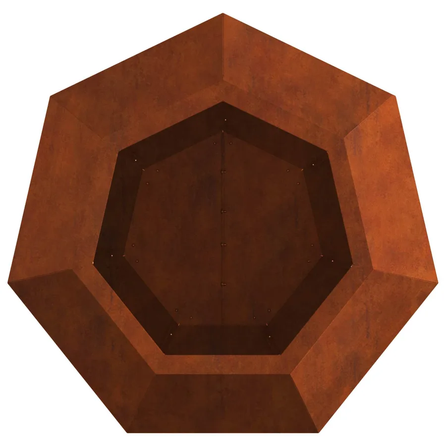 Jardinière Rouillé 50 x 50 x 40 cm Acier patiné - 7