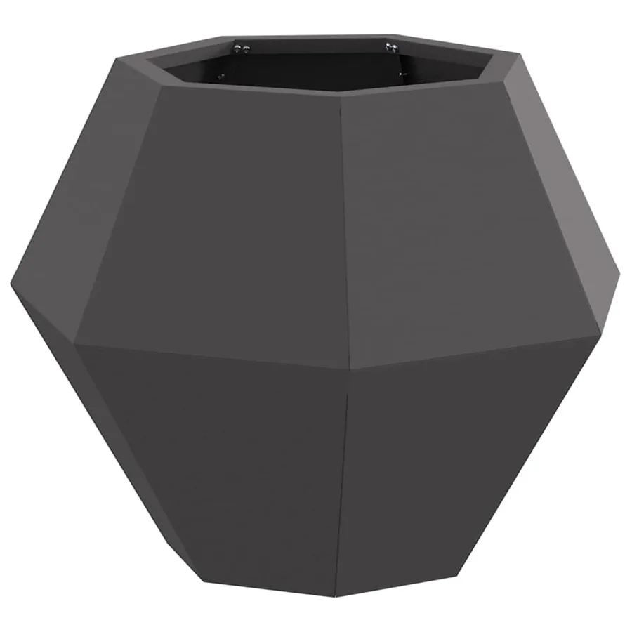 Jardinière 2 pc Noir 50 x 50 x 40 cm Acier - 5