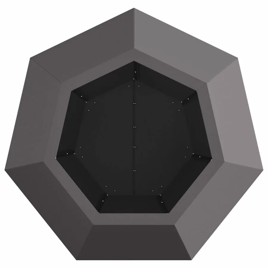 Jardinière 2 pc Noir 50 x 50 x 40 cm Acier - 7