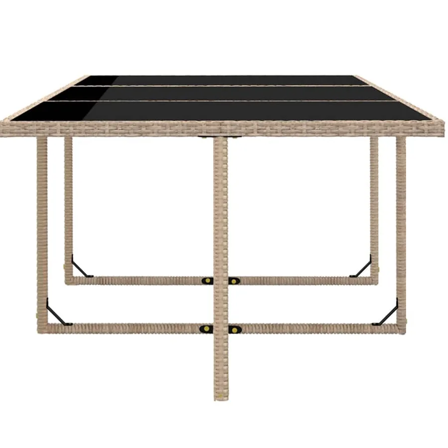Ensemble à manger d’extérieur et coussins 11 pcs Résine tressée - 6