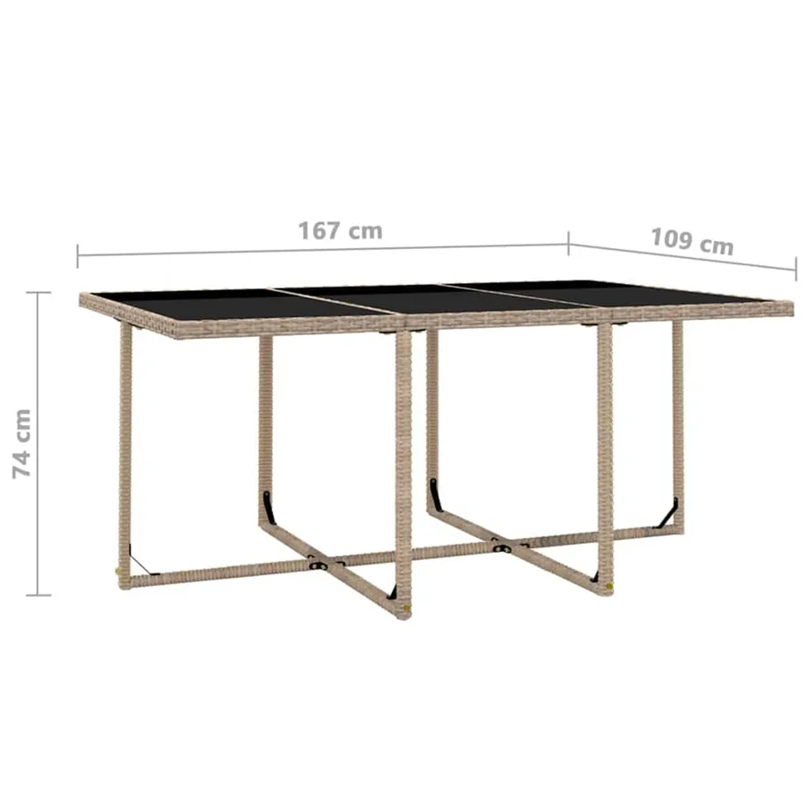 Ensemble à manger d’extérieur et coussins 11 pcs Résine tressée - 8