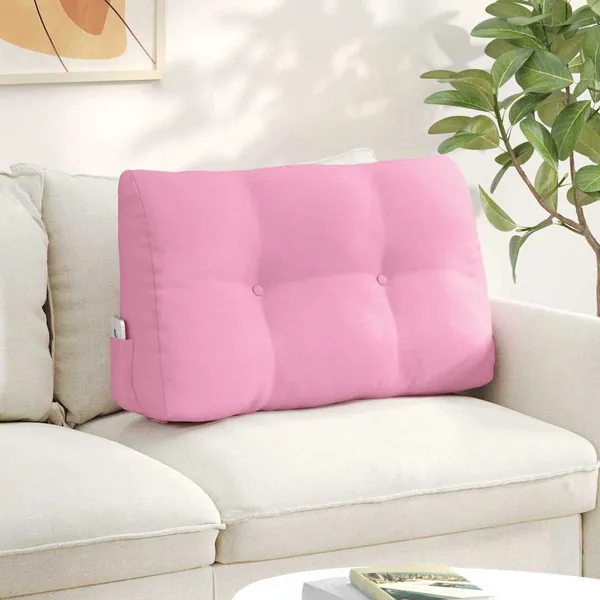 Coussin de Dos Rose 80 x 24 x 50 cm tissu