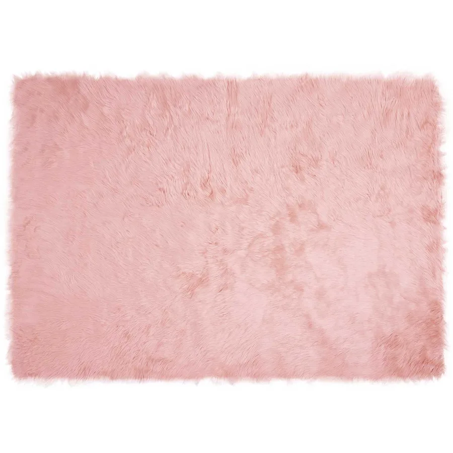 Tapis en fausse TAFALLA Rose 140 x 200 cm Polyester - 2