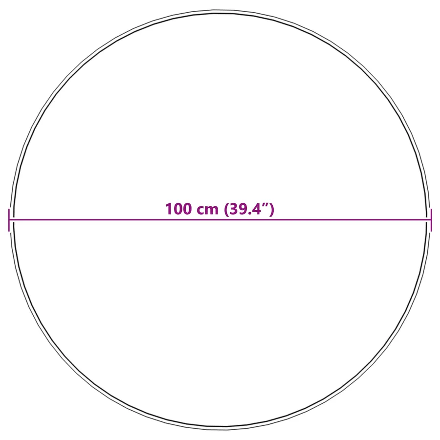 Tapis en fausse TAFALLA Blanc Ø 100 cm Polyester - 8