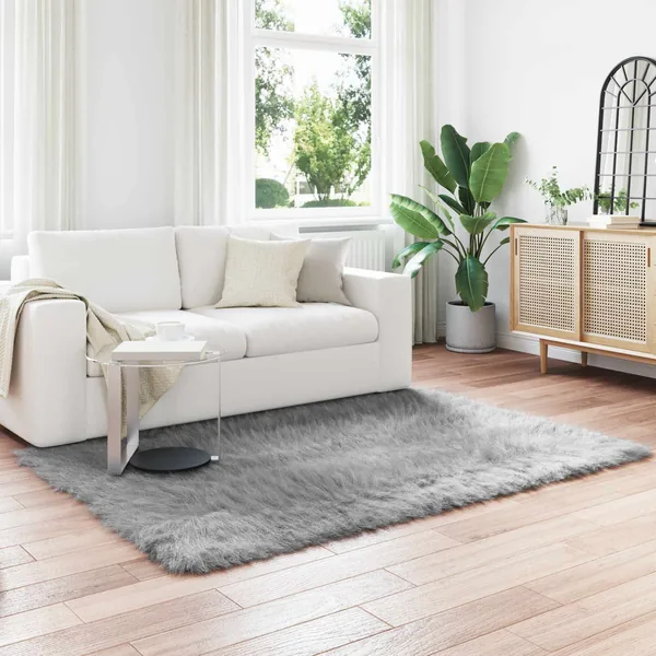 Tapis en fausse TAFALLA Gris 160 x 230 cm Polyester