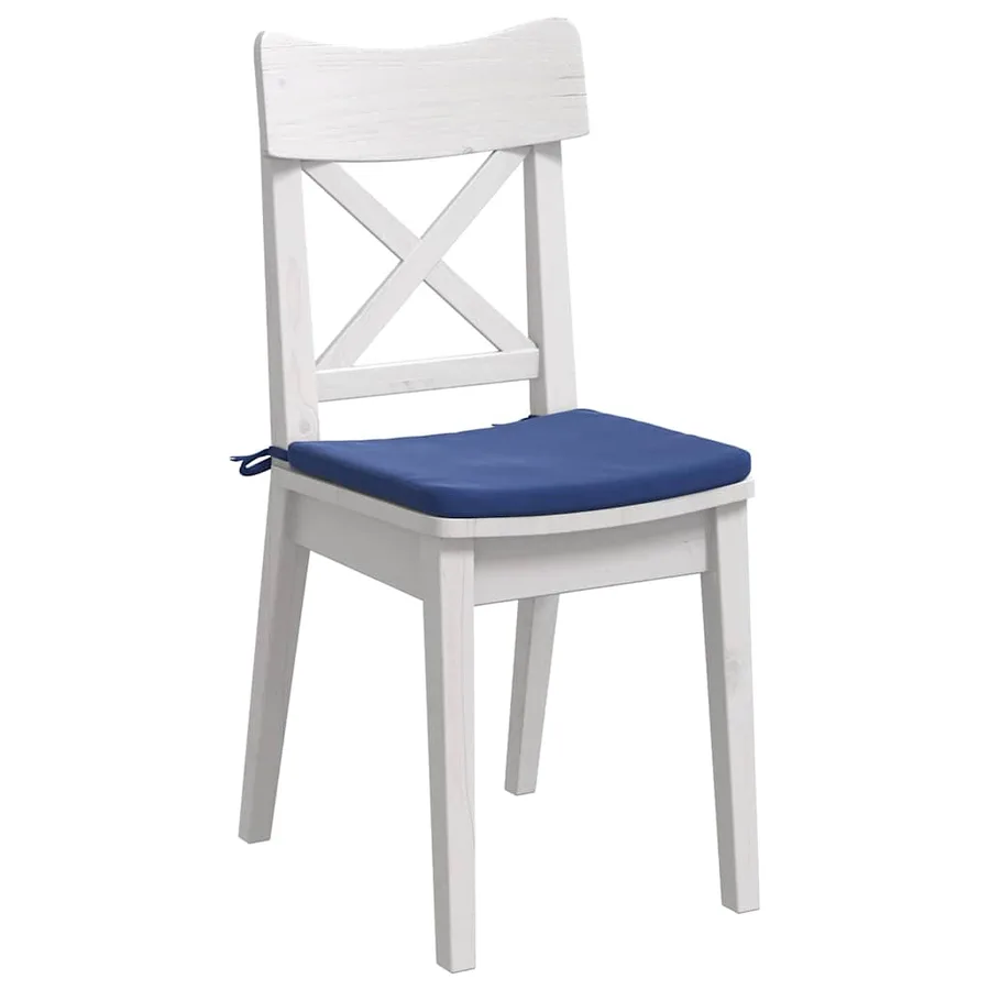 Coussins de siège 4 pcs Bleu police 40 x 40 x 3 cm Velours - 3