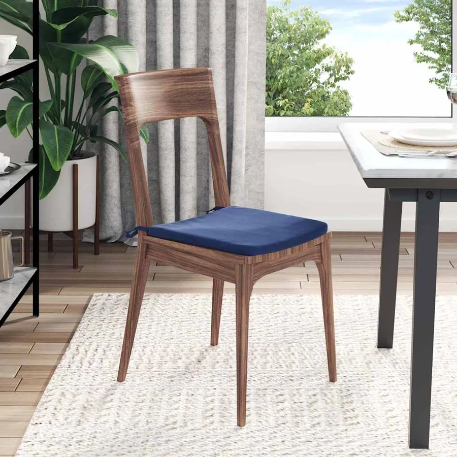 Coussins de siège 4 pcs Bleu police 40 x 40 x 3 cm Velours - 4