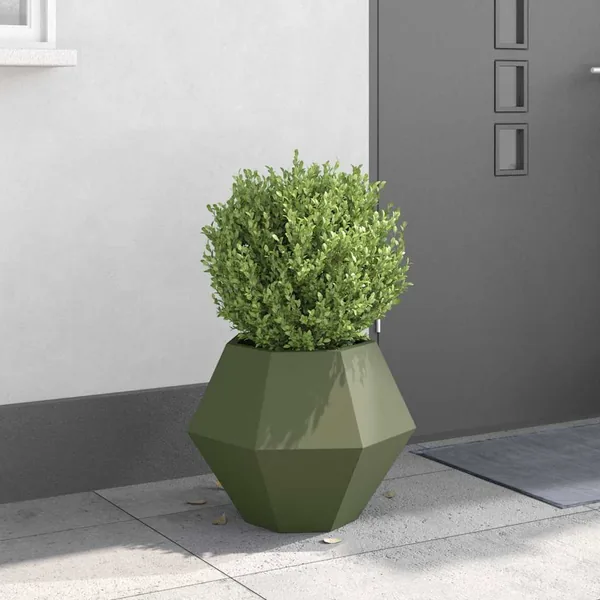 Jardinière Vert olive 50 x 50 x 40 cm Acier