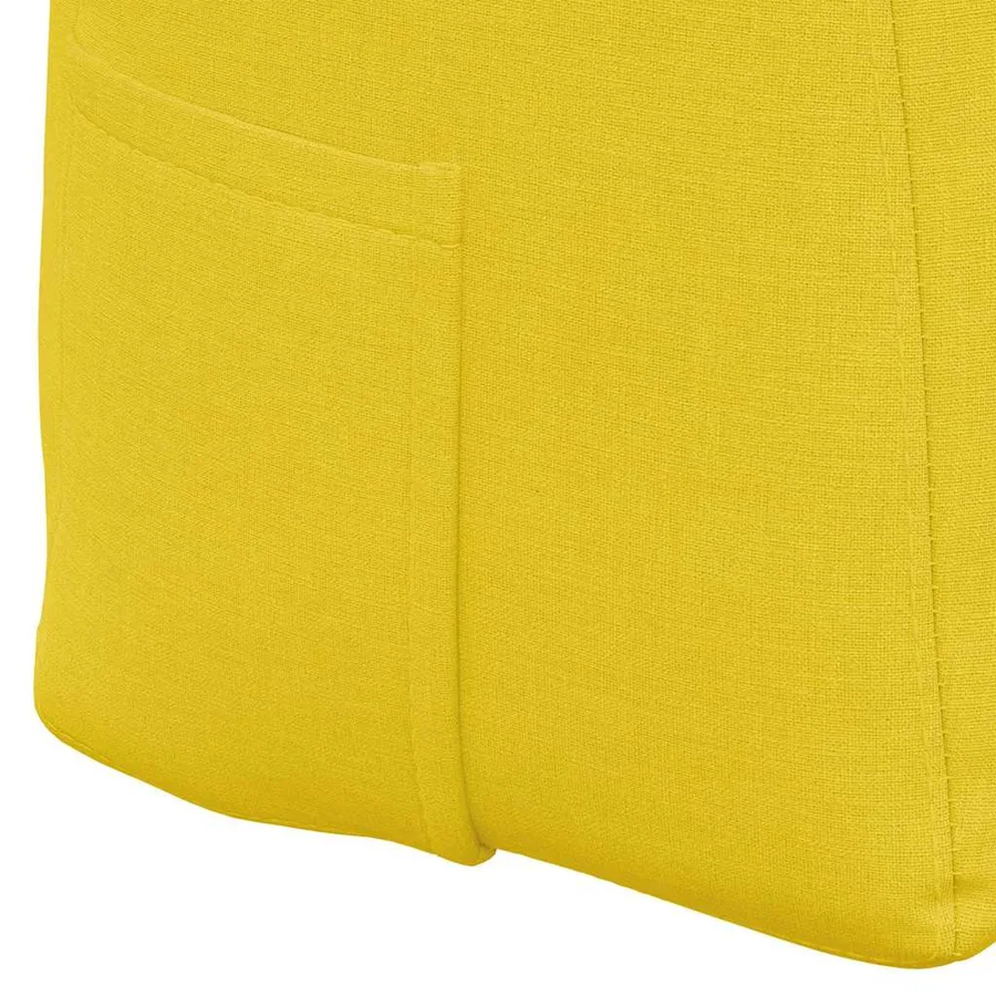 Coussin de Dos Jaune clair 140 x 24 x 50 cm tissu - 9