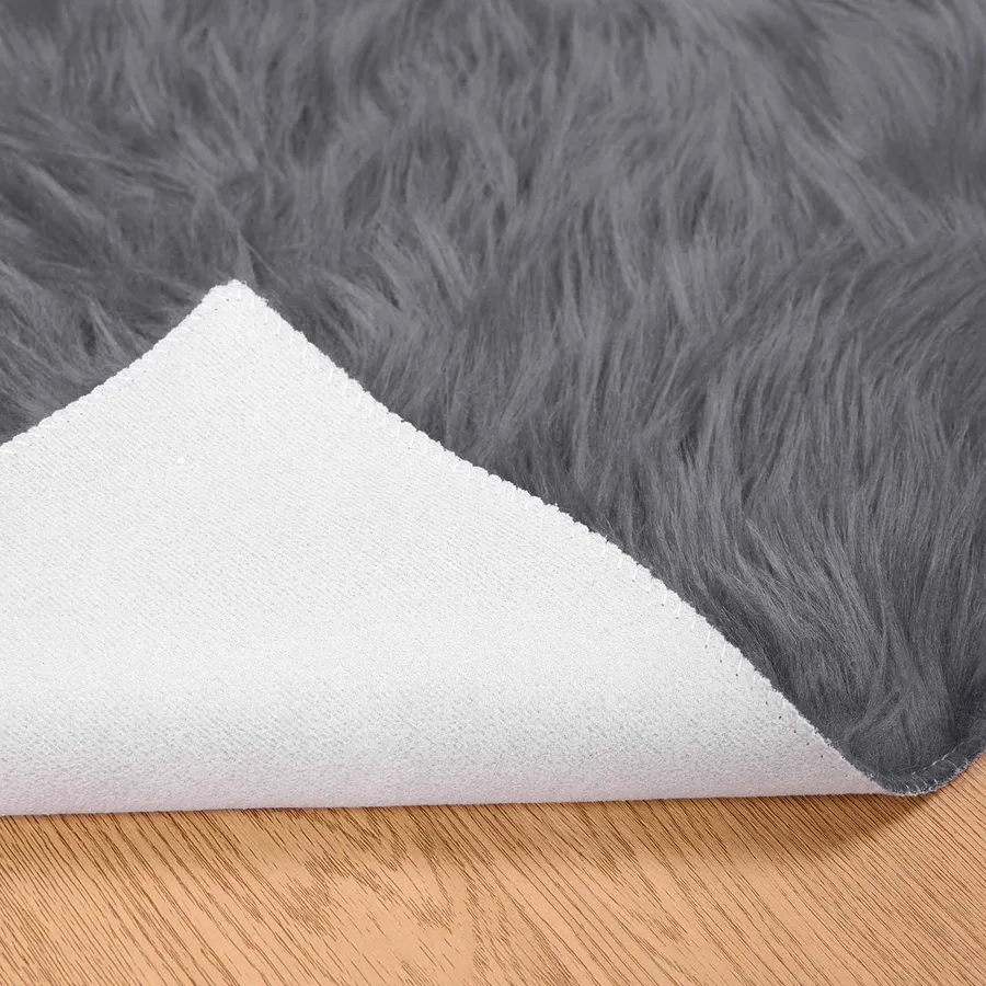 Tapis en fausse TAFALLA Anthracite 240 x 340 cm Polyester - 6