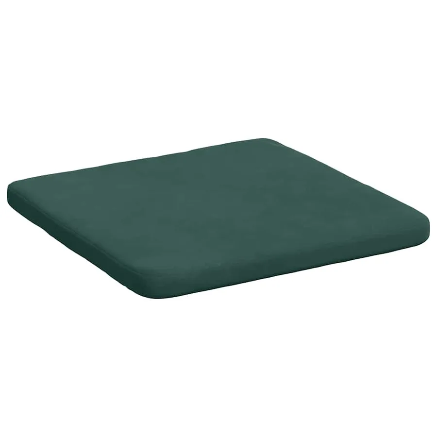 Coussins de siège 4 pcs Vert foncé 40 x 40 x 3 cm Velours - 5