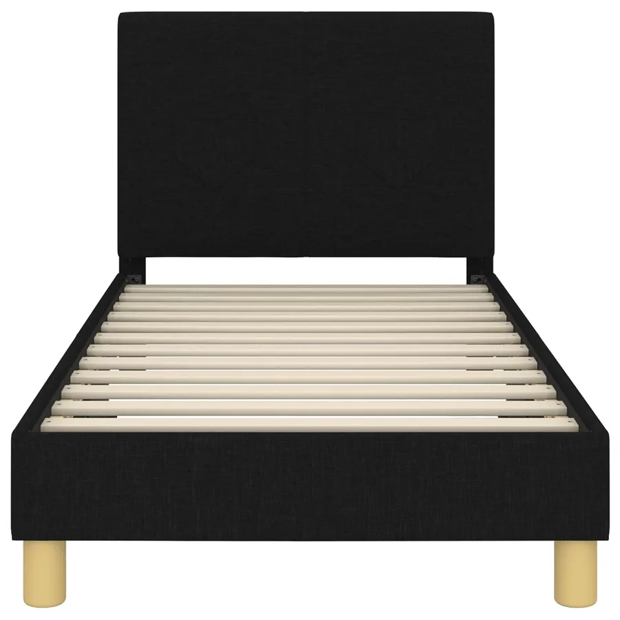 Cadre de lit pour enfants avec tête de lit Noir 80 x 160 cm - 5