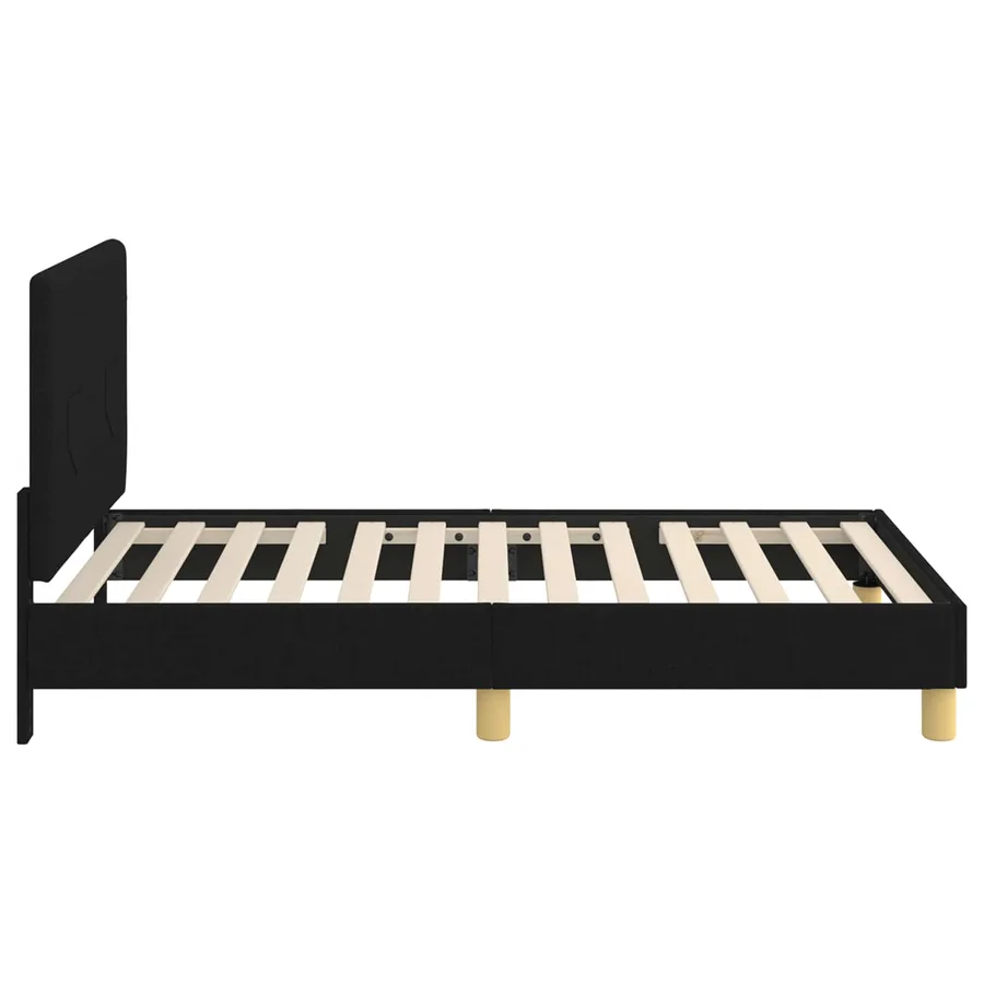 Cadre de lit pour enfants avec tête de lit Noir 80 x 160 cm - 6