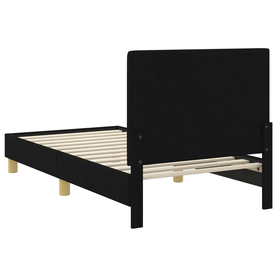 Cadre de lit pour enfants avec tête de lit Noir 80 x 160 cm - 7