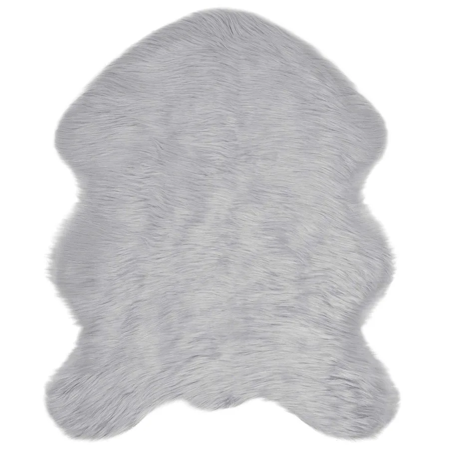 Tapis en fausse TAFALLA Gris 50 x 80 cm Polyester - 2