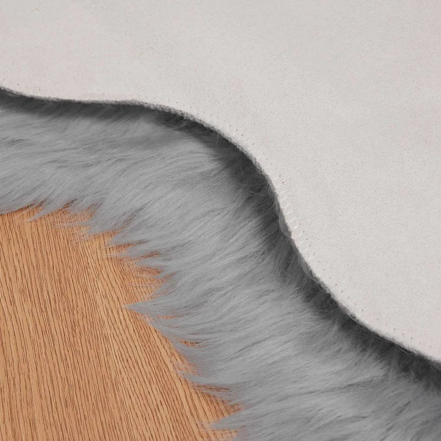 Tapis en fausse TAFALLA Gris 50 x 80 cm Polyester - 6